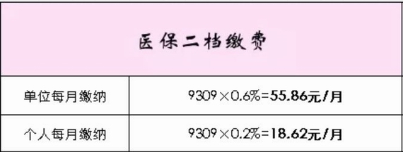 醫療保險二檔繳費